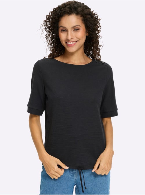 T-shirt à Manches Courtes Qualité Finement Structurée - Taille Standard - Helline - Kiabi T-shirt à Manches Courtes Qualité Finement Structurée - Taille Standard - Helline - Kiabi