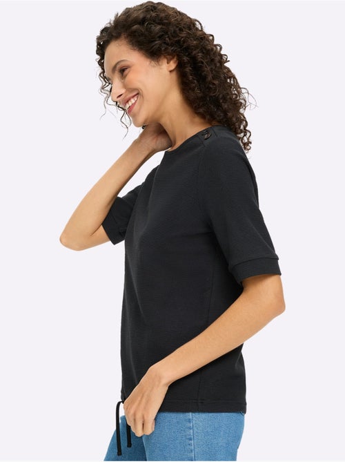 T-shirt à Manches Courtes Qualité Finement Structurée - Taille Standard - Helline - Kiabi T-shirt à Manches Courtes Qualité Finement Structurée - Taille Standard - Helline - Kiabi