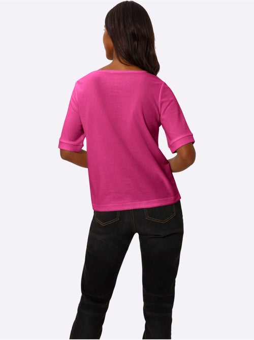 T-shirt à Manches Courtes Qualité Finement Structurée - Taille Standard - Helline - Kiabi T-shirt à Manches Courtes Qualité Finement Structurée - Taille Standard - Helline - Kiabi