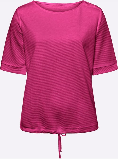 T-shirt à Manches Courtes Qualité Finement Structurée - Taille Standard - Helline - Kiabi T-shirt à Manches Courtes Qualité Finement Structurée - Taille Standard - Helline - Kiabi