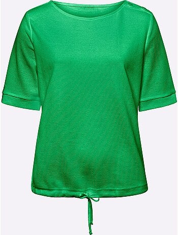 T-shirt à Manches Courtes Qualité Finement Structurée - Taille Standard - Helline