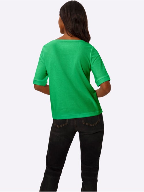 T-shirt à Manches Courtes Qualité Finement Structurée - Taille Standard - Helline - Kiabi T-shirt à Manches Courtes Qualité Finement Structurée - Taille Standard - Helline - Kiabi