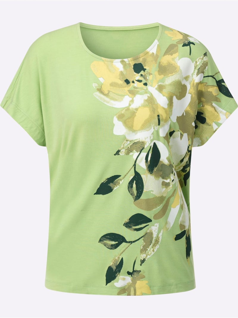 T-shirt à Manches Courtes Qualité Viscose Douce - Taille Standard - Witt Pistache - Kiabi