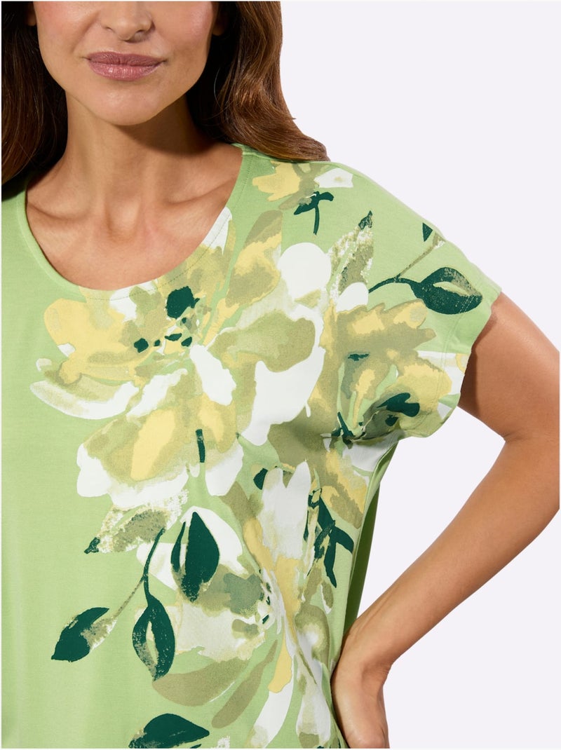 T-shirt à Manches Courtes Qualité Viscose Douce - Taille Standard - Witt Pistache - Kiabi