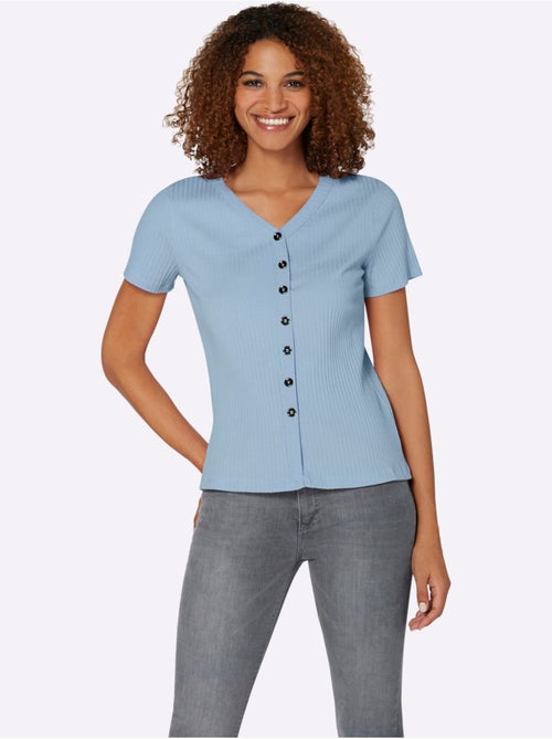 T-shirt à Manches Courtes Qualité Viscose Extensible Souple - Taille Standard - Witt - Kiabi