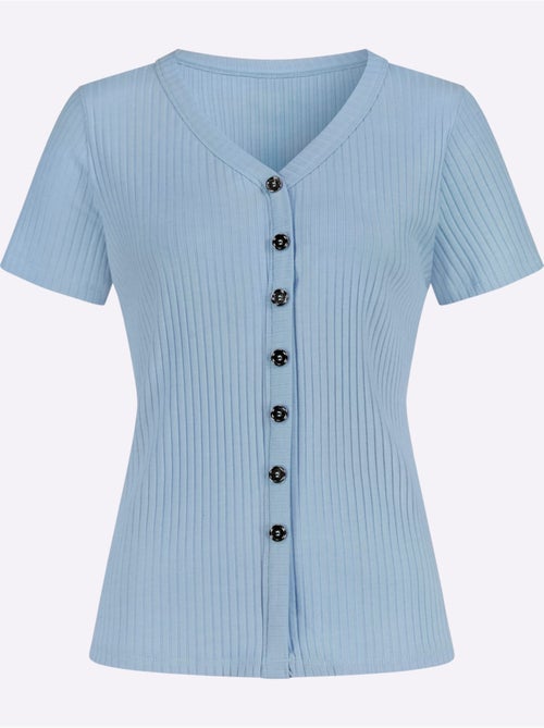 T-shirt à Manches Courtes Qualité Viscose Extensible Souple - Taille Standard - Witt - Kiabi