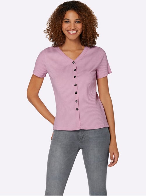 T-shirt à Manches Courtes Qualité Viscose Extensible Souple - Taille Standard - Witt - Kiabi