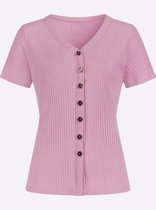 T-shirt à Manches Courtes Qualité Viscose Extensible Souple - Taille Standard - Witt - Kiabi