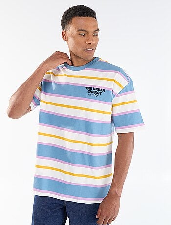 T-shirt à manches courtes rayé