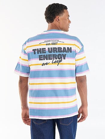 T-shirt à manches courtes rayé