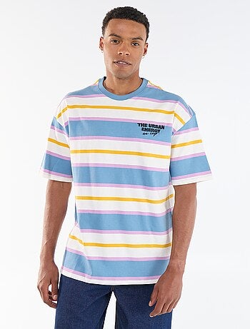 T-shirt à manches courtes rayé