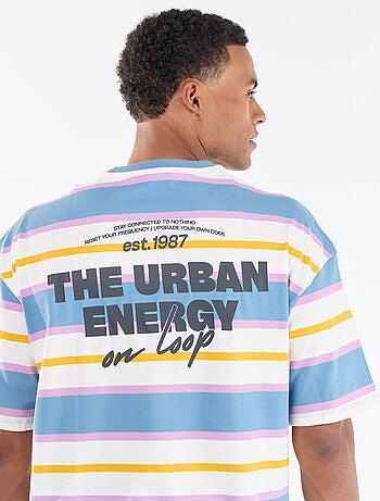 T-shirt à manches courtes rayé