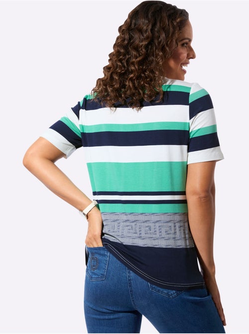 T-shirt à Manches Courtes Rayures Contrastées - Taille Standard - Witt - Kiabi T-shirt à Manches Courtes Rayures Contrastées - Taille Standard - Witt - Kiabi