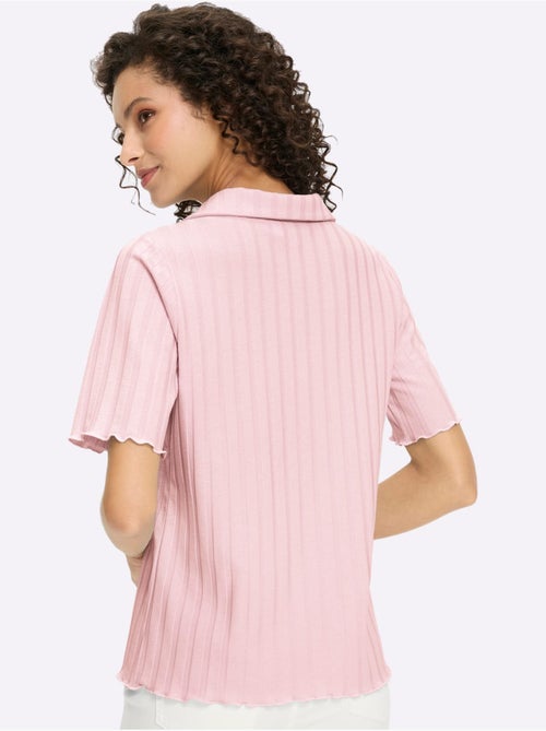 T-shirt à Manches Courtes Rayures Structurées - Taille Standard - Helline - Kiabi T-shirt à Manches Courtes Rayures Structurées - Taille Standard - Helline - Kiabi