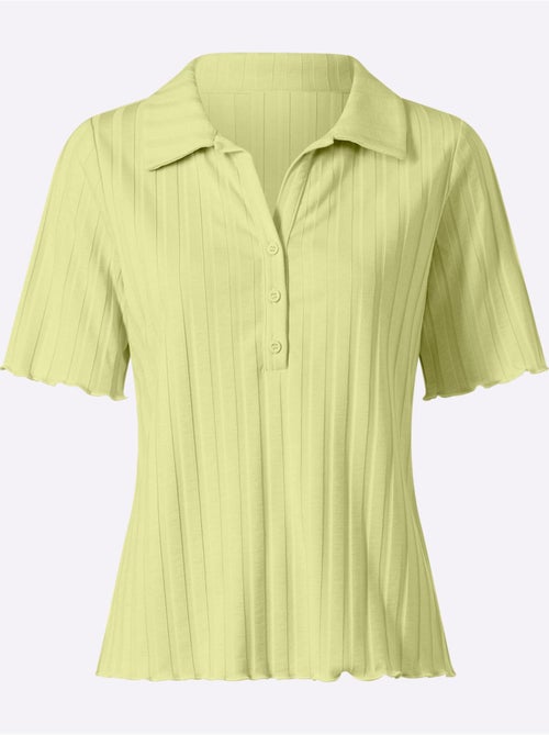 T-shirt à Manches Courtes Rayures Structurées - Taille Standard - Helline - Kiabi