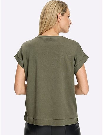 T-shirt à manches courtes rivets décoratifs - taille standard - helline