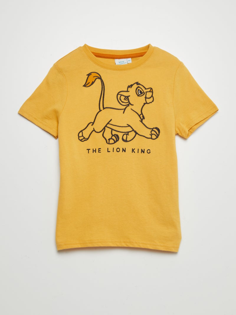 T-shirt à manches courtes 'Roi Lion' Jaune - Kiabi