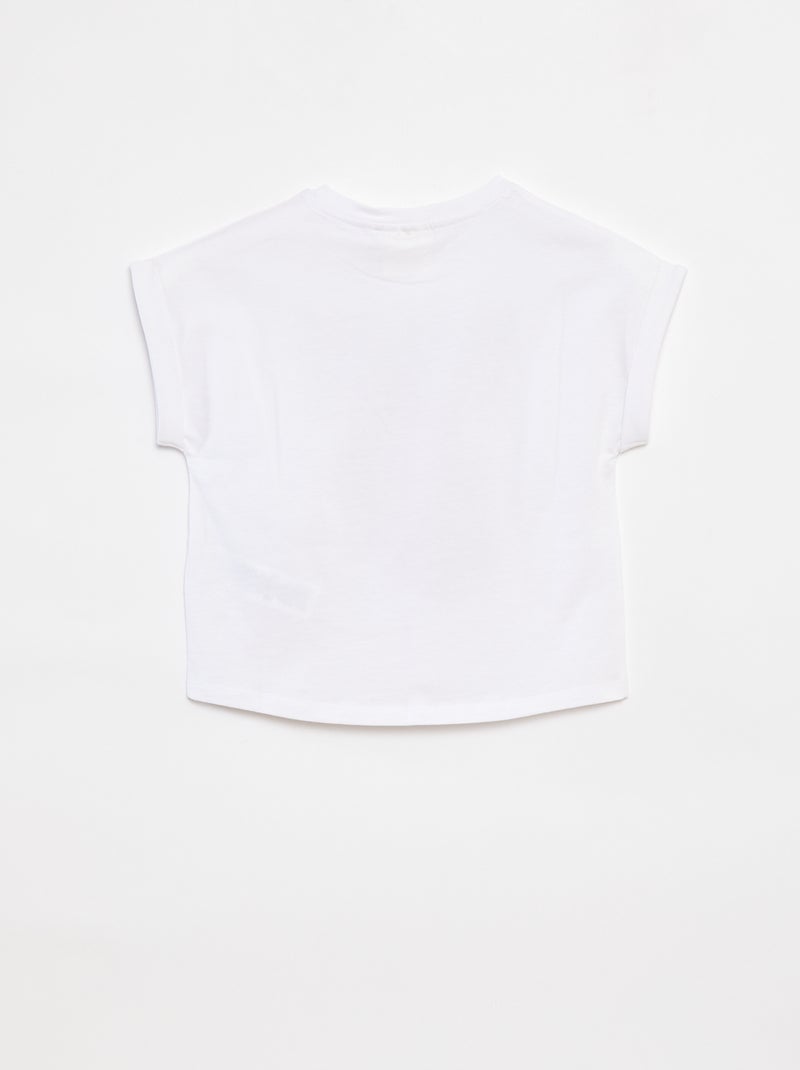 T-shirt à manches courtes 'Rolling Stones' BLANC - Kiabi