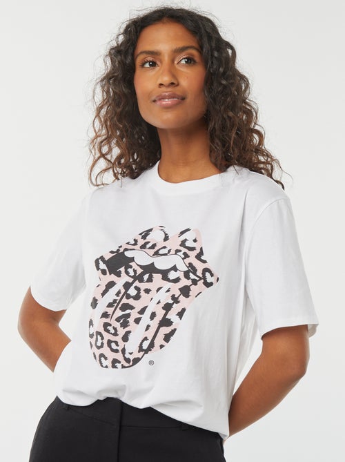 T-shirt à manches courtes 'Rolling Stones' - Kiabi