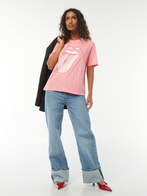 T-shirt à manches courtes 'Rolling Stones' - Kiabi