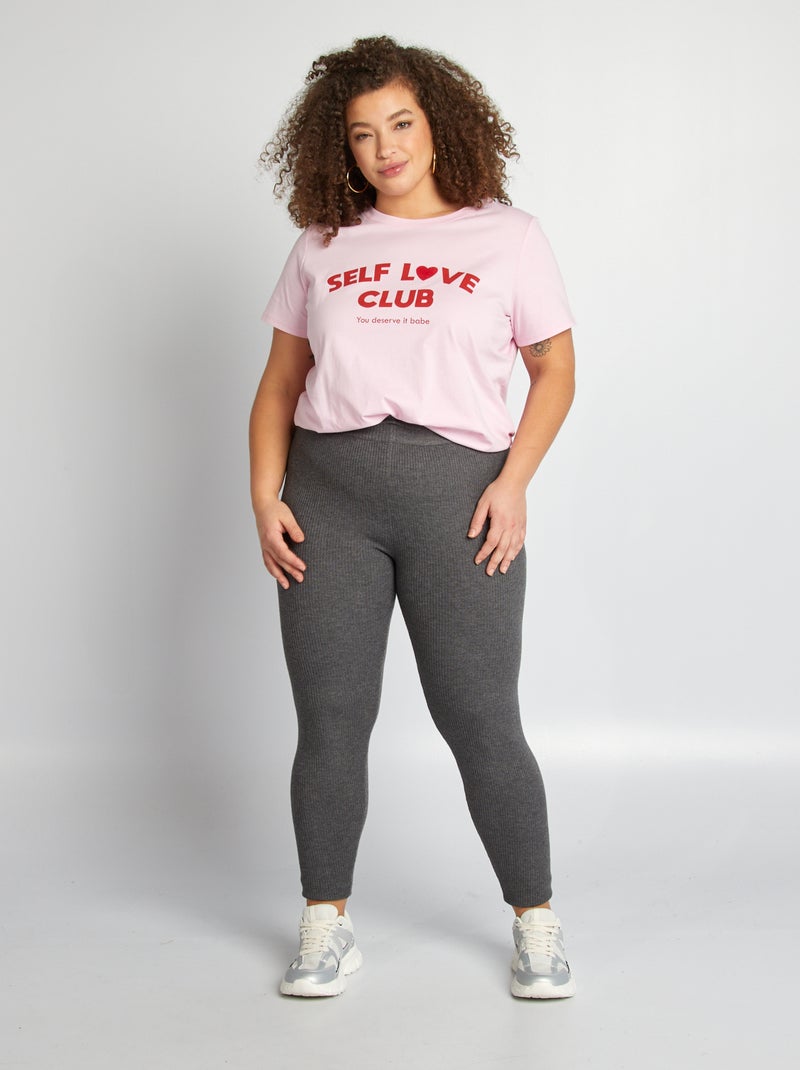 T-shirt à manches courtes Rose - Kiabi