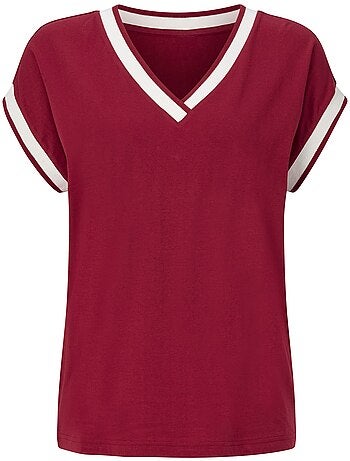 T-shirt à Manches Courtes Ruban Décoratif - Taille Standard - Moda Vilona