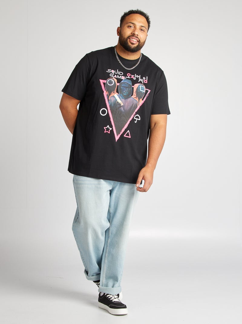 T-shirt à manches courtes 'Squid Game' noir - Kiabi