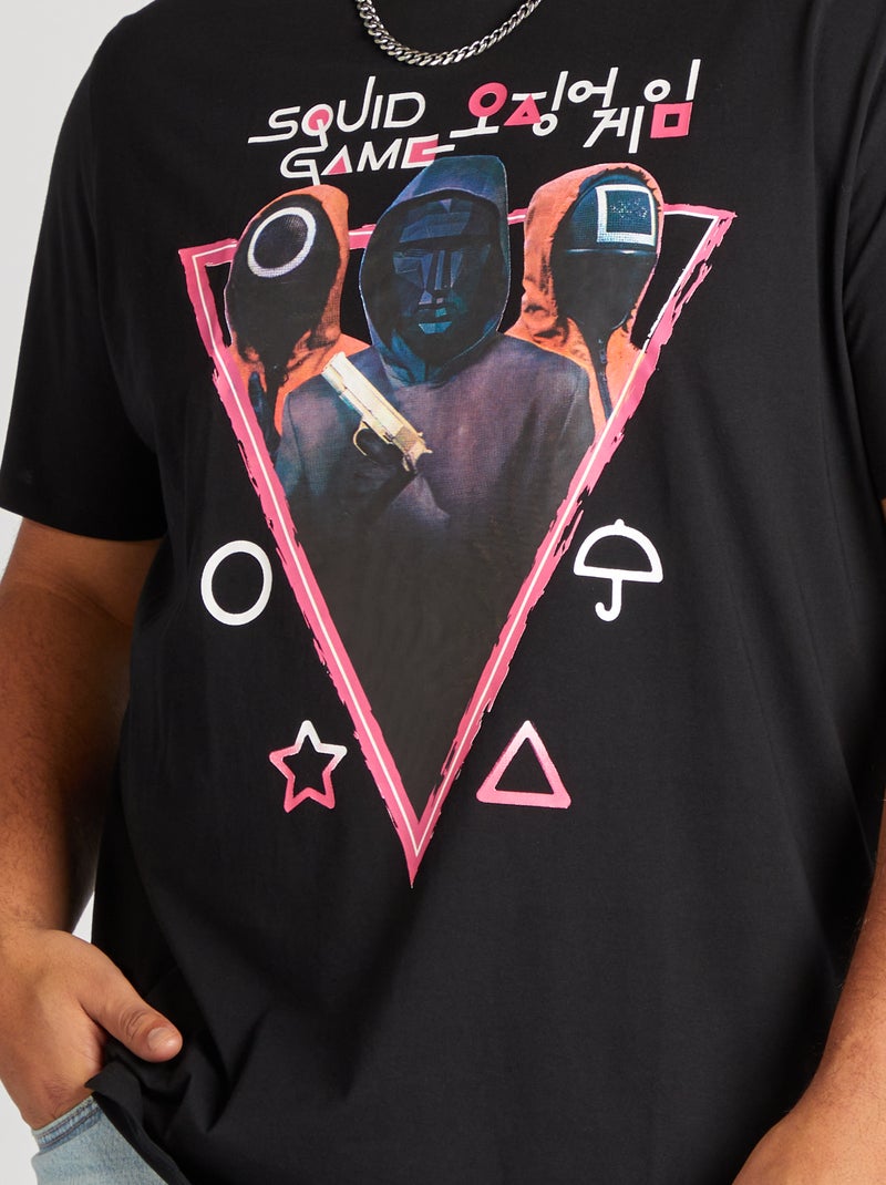 T-shirt à manches courtes 'Squid Game' noir - Kiabi
