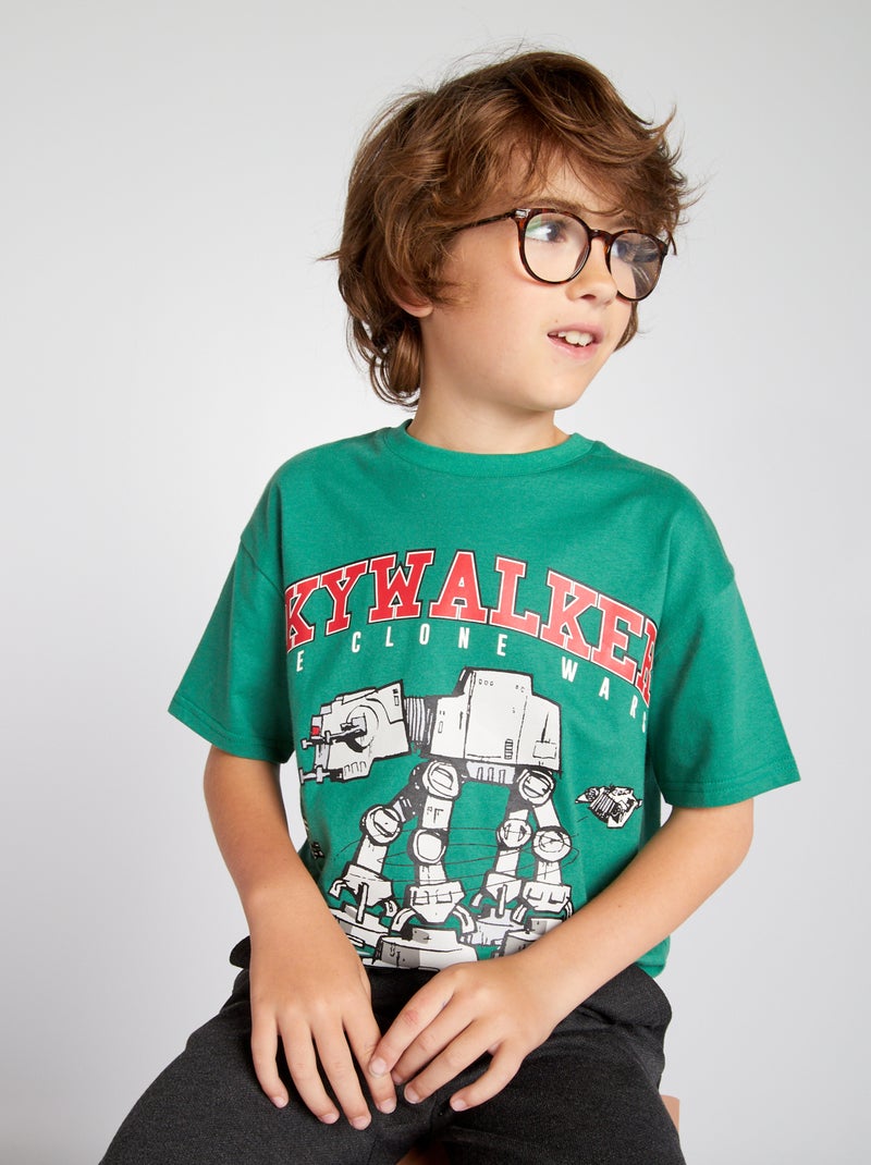 T-shirt à manches courtes 'Stars Wars' Vert - Kiabi