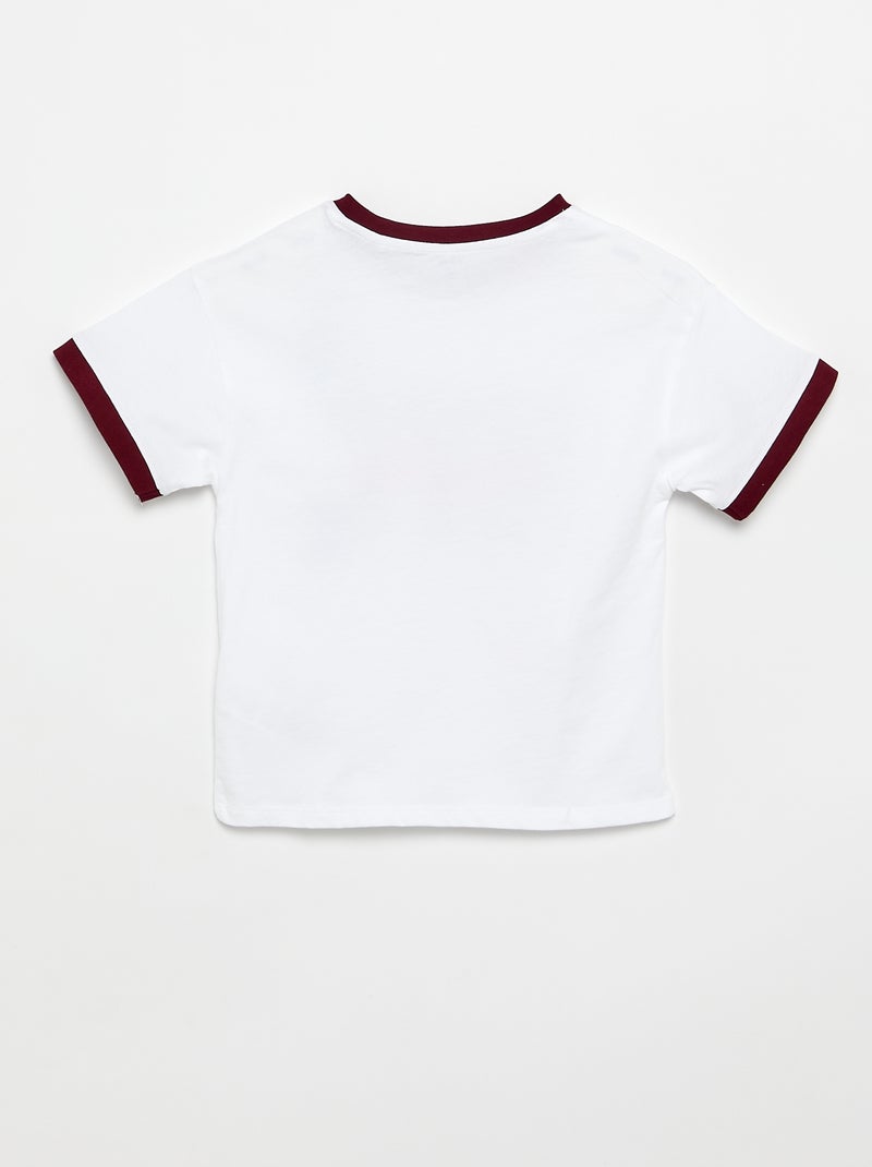 T-shirt à manches courtes 'Stitch' Blanc - Kiabi