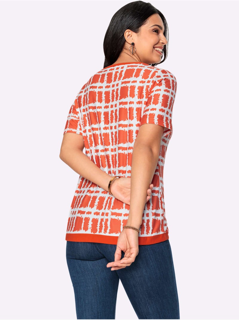 T-shirt à Manches Courtes Superbe Qualité Douce Et Fluide - Taille Standard - Witt Orange - Kiabi
