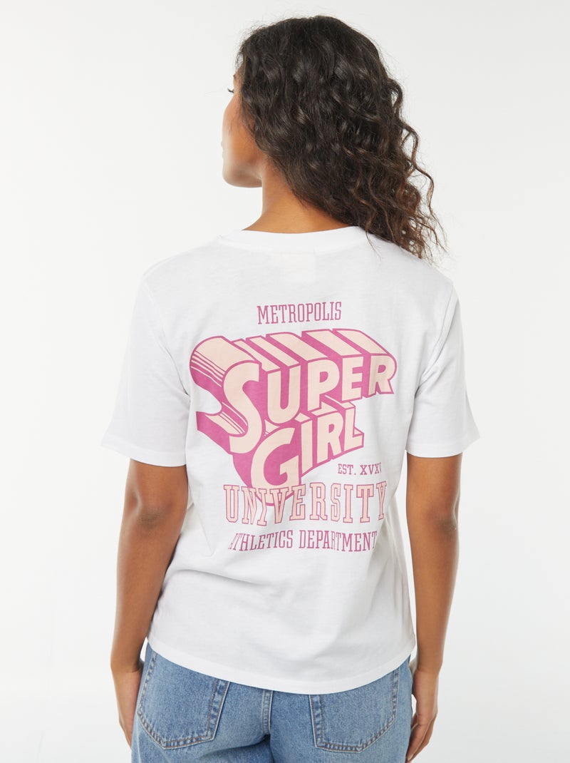 T-shirt à manches courtes 'Superman' Blanc - Kiabi