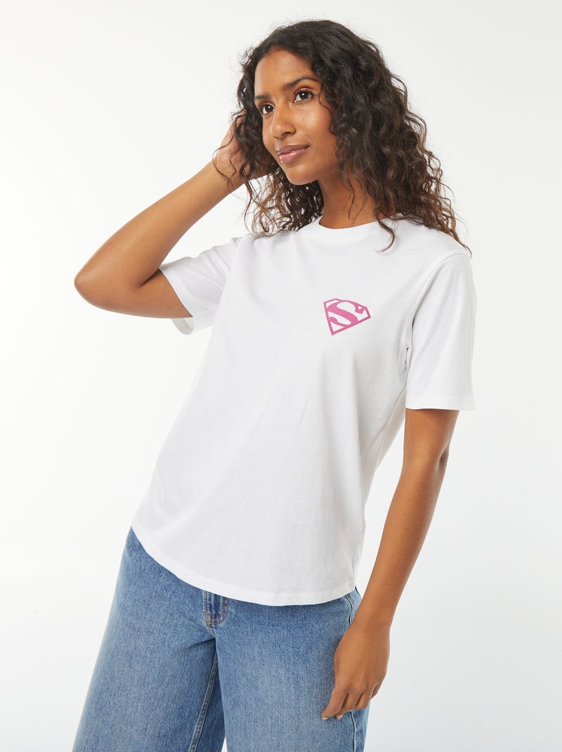 T-shirt à manches courtes 'Superman' Blanc - Kiabi