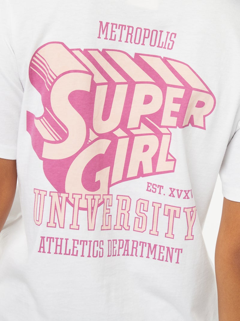 T-shirt à manches courtes 'Superman' Blanc - Kiabi