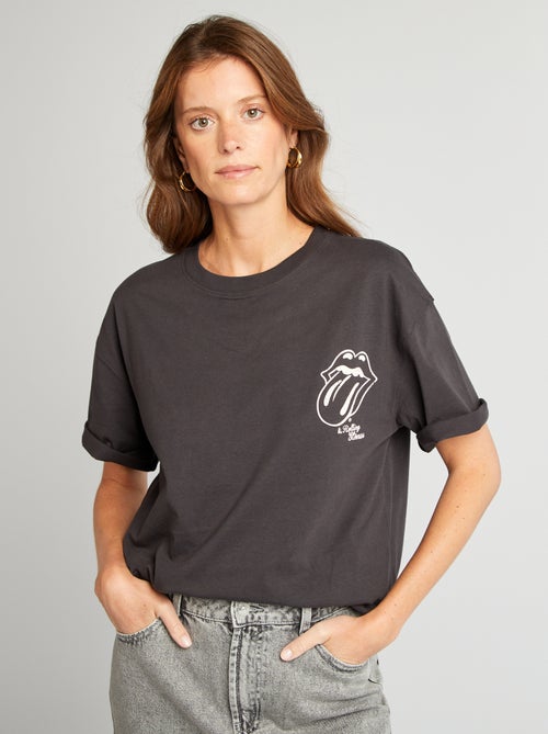 T-shirt à manches courtes 'The Rolling Stones' - Tough Cotton™ - Kiabi