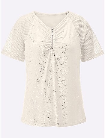 T-shirt à Manches Courtes Viscose - Taille Standard - Helline