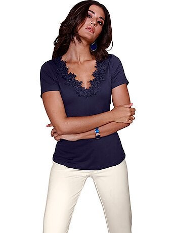 T-shirt à Manches Courtes Viscose - Taille Standard - helline