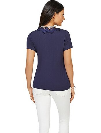 T-shirt à Manches Courtes Viscose - Taille Standard - helline