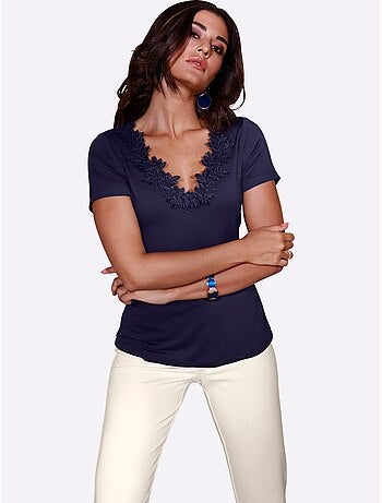 T-shirt à Manches Courtes Viscose - Taille Standard - Helline