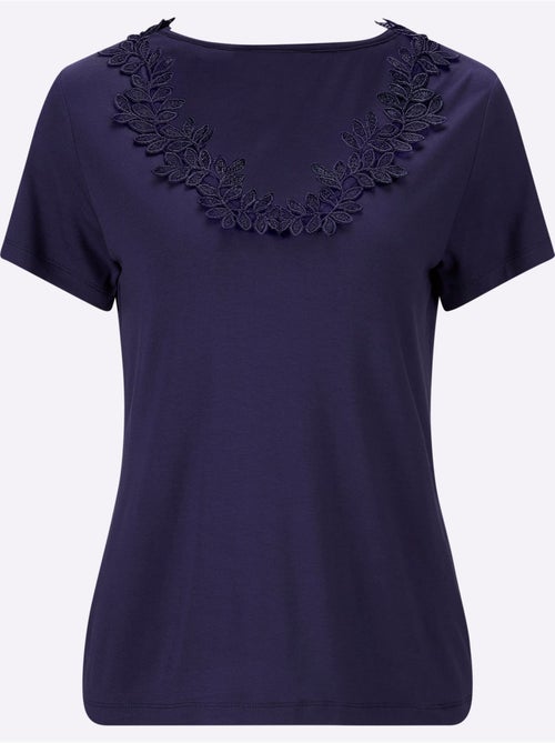 T-shirt à Manches Courtes Viscose - Taille Standard - Helline - Kiabi