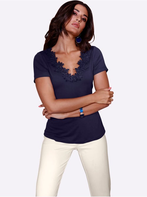 T-shirt à Manches Courtes Viscose - Taille Standard - Helline - Kiabi