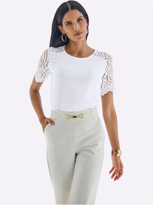 T-shirt à Manches Courtes Viscose - Taille Standard - helline - Kiabi