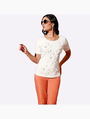 T-shirt à Manches Courtes Viscose - Taille Standard - helline