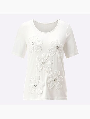 T-shirt à Manches Courtes Viscose - Taille Standard - helline