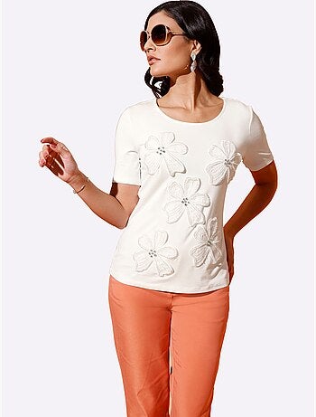 T-shirt à Manches Courtes Viscose - Taille Standard - Helline