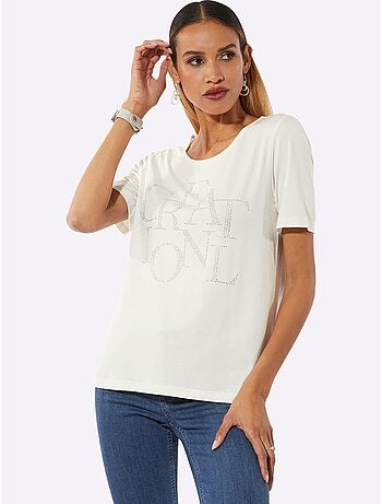 T-shirt à manches courtes viscose - taille standard - helline