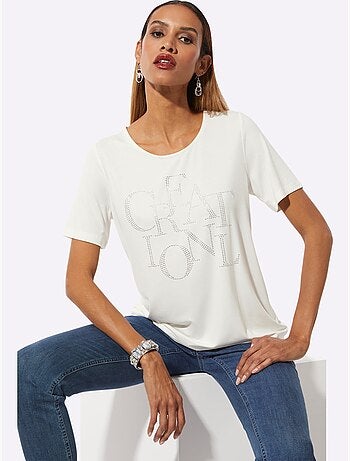 T-shirt à manches courtes viscose - taille standard - helline