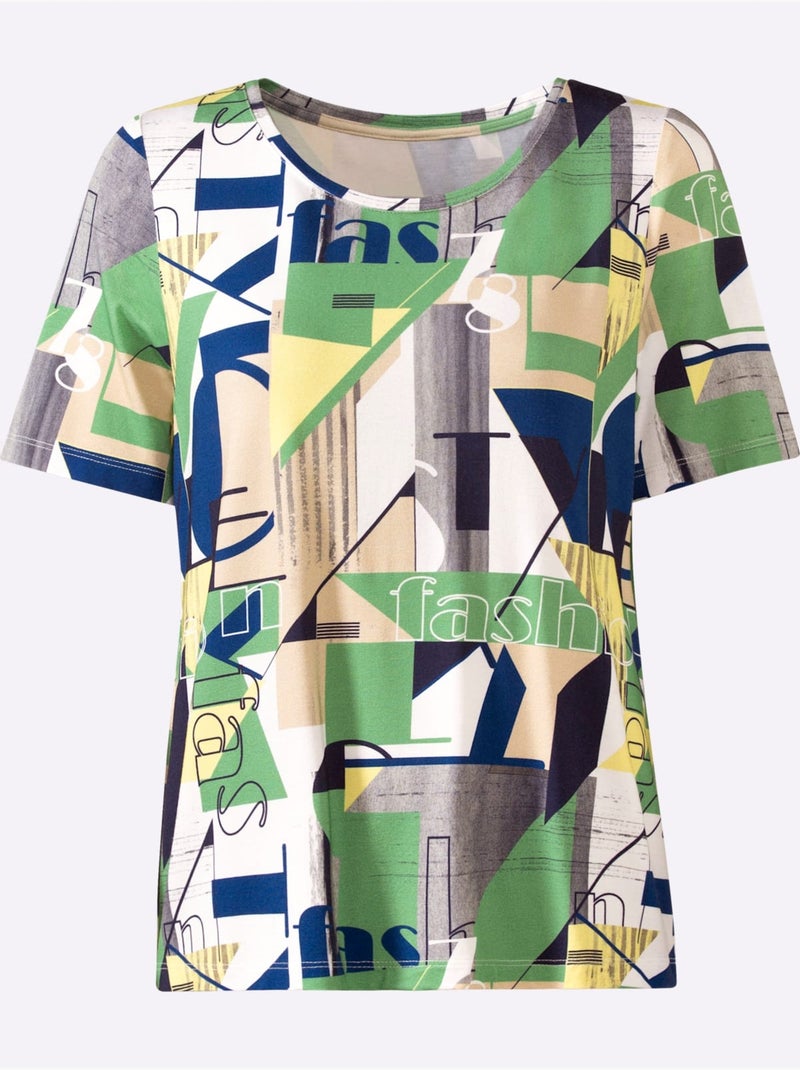T-shirt à Manches Courtes Viscose - Taille Standard - Witt Bleu nuit - Kiabi
