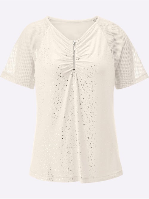 T shirt à manches courtes viscose col en V - Taille standard - Helline - Kiabi T shirt à manches courtes viscose col en V - Taille standard - Helline - Kiabi