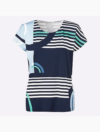 T-shirt à Manches Courtes Viscose Douce Et Fluide - Taille Standard - helline